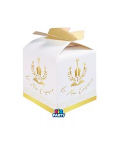 10 SCATOLINE CUBETTO FIOCCO CRESIMA ELEGANT 76860