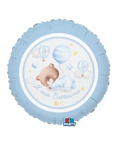 PALLONCINO MYLAR 18" BATTESIMO BABY BEAR CELESTE 76850