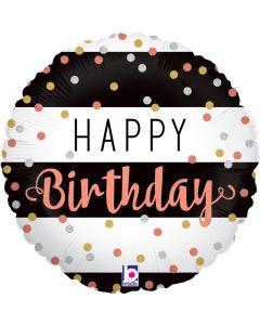 PALLONCINO MYLAR HAPPY BIRTHDAY ROSE GOLD