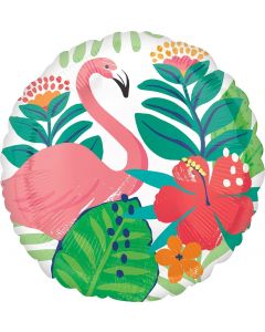 PALLONCINO MYLAR TONDO FLAMINGO PARTY