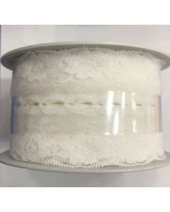 NASTRO DECORATIVO RICAMATO BIANCO 50MM