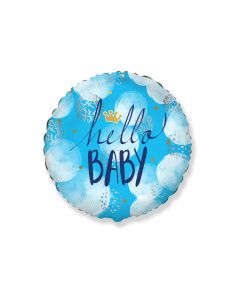 PALLONCINO MYLAR 18" HELLO BABY BLUE