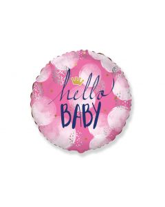 PALLONCINO MYLAR 18" HELLO BABY PINK