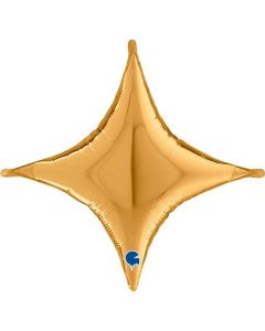PALLONCINO MYLAR CROCE CONCAVA DECORATIVA ORO