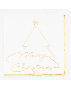 TOVAGLIOLI MERRY CHRISTMAS BIANCO 33X33cm