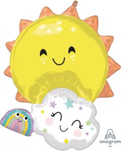 PALLONCINO MYLAR SUPERSHAPE RAINBOW FAMILY