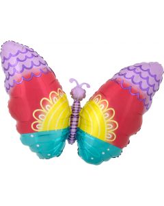 PALLONCINO MYLAR SUPERSHAPE PASTEL BUTTERFLY