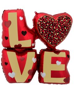 PALLONCINO SUPERSHAPE LOVE ANIMAL PRINT LV