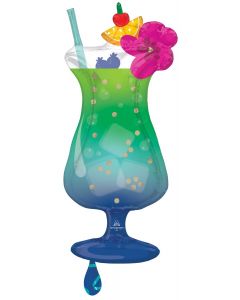 PALLONCINO MYLAR SUPERSHAPE TROPICAL HAWAIIAN DRINK