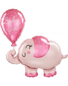 PALLONCINO MYLAR SUPERSHAPE BABY GIRL ELEPHANT