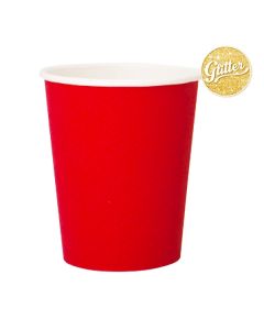 BICCHIERI GLITTER ROSSO PZ. 8