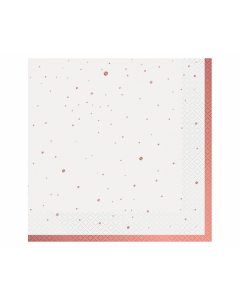 TOVAGLIOLI BIANCO E ROSA GOLD 33X33cm