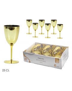 SET 6 CALICI ORO 23CL RIUTILIZZABILE