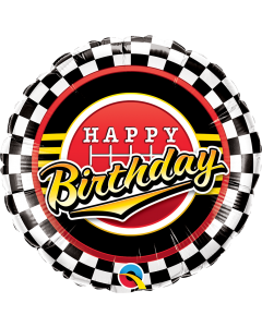 PALLONCINO MYLAR HAPPY BIRTHDAY RACING