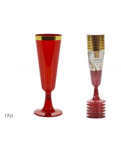 SET 6 CALICI ROSSO E ORO 17CL RIU