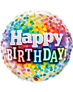 PALLONCINO MYLAR TONDO HAPPY BIRTHDAY