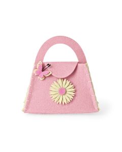 POCHETTE IN FELTRO ROSA CON MANICO