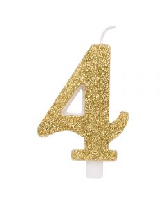 CANDELINA NUMERICA GLITTER N.4