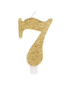 CANDELINA NUMERICA GLITTER N.7