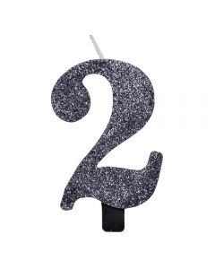 CANDELINA NUMERICA GLITTER N.2