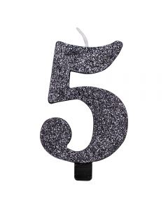 CANDELINA NUMERICA GLITTER N.5