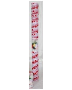 ROTOLO TULLE CON STAMPA A CUORI ROSSI 70x10MT