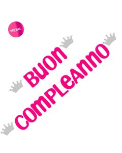 FESTONE BUON COMPLEANNO FUCSIA