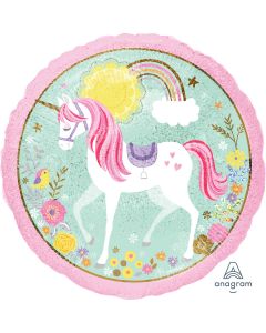 PALLONCINO MYLAR TONDO UNICORNO