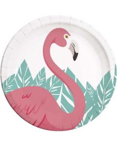 PIATTO G. FLAMINGO PARTY PZ.8