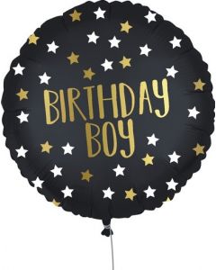 PALLONCINO MYLAR BIRTHDAY BOY STARS