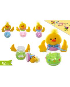 BARATTOLO CON PULCINO 18CM