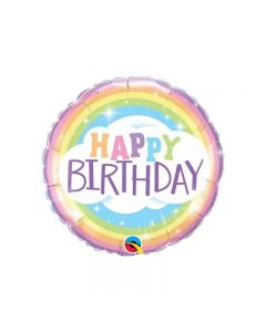 FOIL COMPLEANNO ARCOBALENO 18"