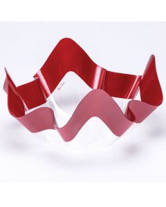 COPPA IN PET TONDA ONDULATA ROSSO PZ.1