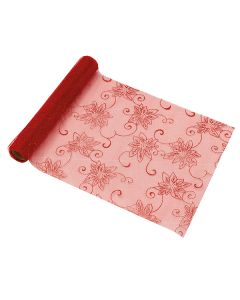 RUNNER ROSSO STAMPATO GLITTER 30X3mt