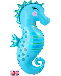 PALLONCINO MYLAR SUPERSHAPE 40" CAVALLUCCIO MARINO IRIDESCENTE