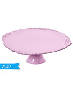 ALZATINA IN PLASTICA ROSA BORDINO DECORATO 24CM