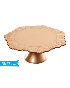 ALZATINA IN PLASTICA SMERLETTATA ORO 31CM