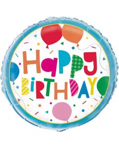 FOIL COMPLEANNO COLORATO 18"