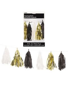 GHIRLANDA CON NAPPE NERO E ORO