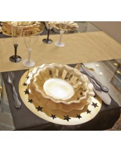 PIATTI FONDI ORO LINEA SATIN PZ.8