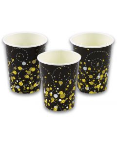 BICCHIERI SPARKLING FIZZ BLACK & GOLD PZ.8