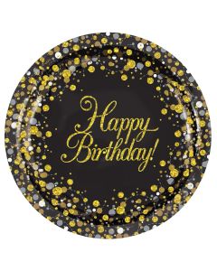 PIATTI HAPPY BIRTHDAY SPARKLING FIZZ BLACK & GOLD PZ.8
