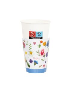 BICCHIERI E COVER BOTANICAL FLOWERS PZ.8+8