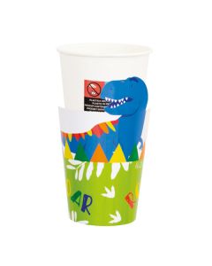 BICCHIERI E COVER DINO ROAR PZ.8+8