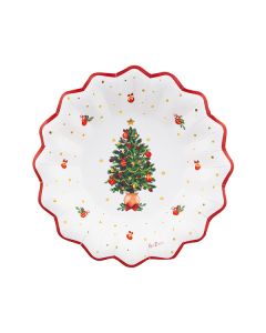 PIATTI FONDI CHRISTMAS WISHES 24CM PZ.8  64453