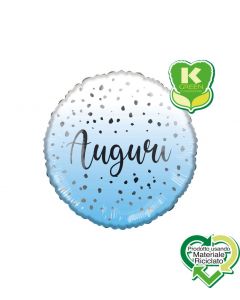 PALLONCINO MYLAR 18" AUGURI CELESTE
