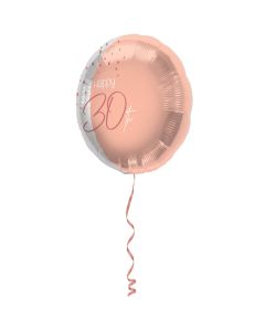 PALLONCINO MYLAR HAPPY 30TH ELEGANT ROSE GOLD