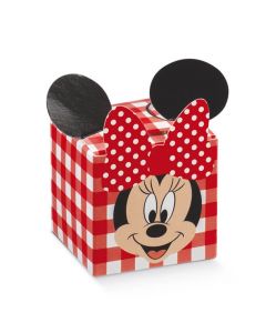 SCATOLINA CUBO MINNIE'S PARTY ROSSO 5x5x5cm PZ.10