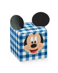 SCATOLINA CUBO MICKEY'S PARTY BLU 5x5x5cm PZ.10
