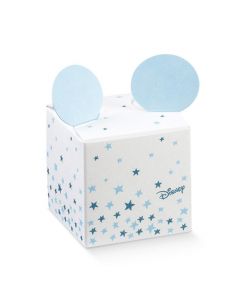 SCATOLINA CUBO MICKEY'S STARS BIANCO/CELESTE 5x5x5cm PZ.10 68043